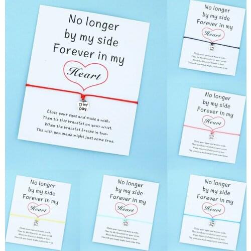 Dog Bracelet My Dog Heart Charm Bracelet Dog Lover Jewelry for Women Men Dogs Lover Gift Best Friend Heart AnimalsPaw Bracelet