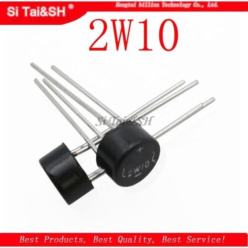 10PCS 2W10 2A 1000V DIP-4 DIP4 bridge rectifier New original