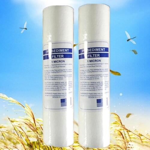 10Pcs 10 Inch 1/5 Micron Cotton Sediment Filter Cartridge for Water Purifier Reverse Osmosis Household Water Purifier