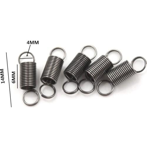 10pcs/lot Stainless Steel small Tension Spring With Hook For Tensile DIY Toys Spring length 6 mm stretch to 30MM High Quality