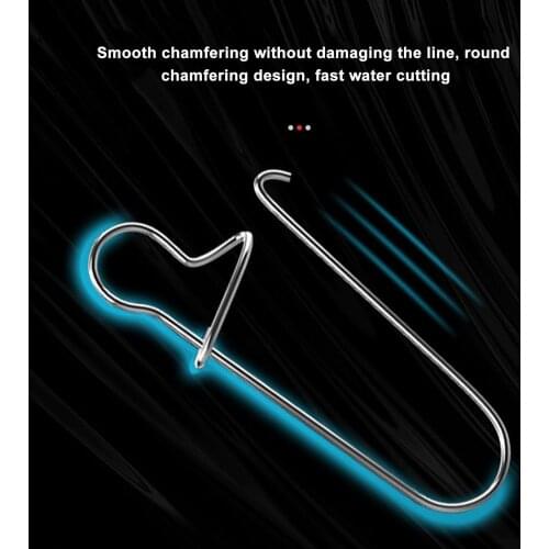 100Pcs Fishing Pins Enhanced Powerful Stainless Steel Strong Connector Swivel Reinforcement Fishing supplies Outdoor Accessories