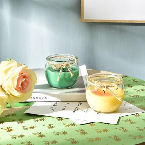 2 pcs Smokeless scented birthday marriage proposal round home fragrance transparent glass candle gift crown decorations party