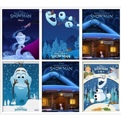 5d Diy Diamond Painting Disney Movie Once Upon A Snowman Poster Cartoon Diamond Mosaic Embroidery Cross Stitch Home Decor Gift