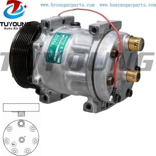 SD7H15 Car a/c Compressor for CNH 84807673 119MM 8pk 12V R134A