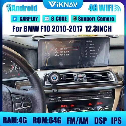 12.3 inch Android car radio with screen multimedia player For BMW F10 2010-2017 support Split screen GPS navigation head unit