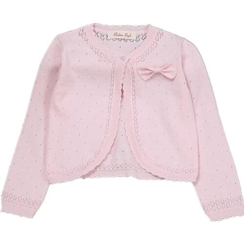 White Baby Girls Sweater Cardigan Spring Jacket Cotton Outerwear Baby Girls Coat 2020 Baby Clothes For 6 to 24 Month RKC185058