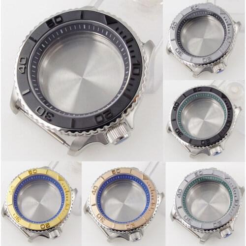 41mm Sapphire Diving Watch Case Fit For NH35/NH36 Automatic Movement Rotating Steel Bezel Insert 200M Waterproof 120 Clicks