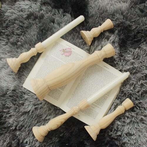 Wood Candle Holders Wood Classic Craft Candlesticks Holders Fashion Design Candlesticks Holders for Home Wedding Decorations