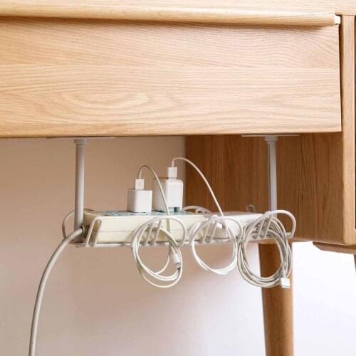 Socket Power Line Holder Power Cables Management Storage Shelf Rack Under The Table Charging Wire Tidy Organizer