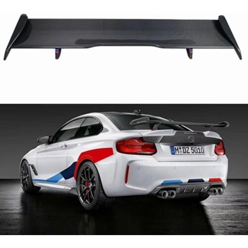 For BMW 2 Series F22 coupe M2 M3 M4 F87 spoiler 2013--2019 year real glossy carbon fiber rear wing MP style Accessories body kit