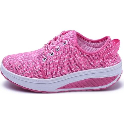 Fashion Breathable Children Shoes Sport Casual Girls Increase Sneakers Air Mesh Breath Female Child & Women Shake Shoes
