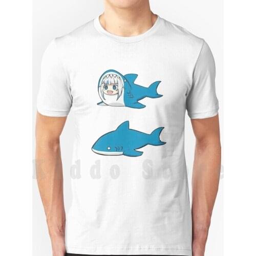 Gawr Gura T Shirt Print For Men Cotton New Cool Tee Gawr Gura Hololive Gawr Gura Shark Anime Gawrgura Gawrt Holomyth Eekum