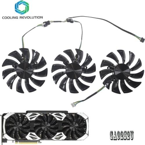 3PCS/SET Original GA92S2U DC12V 0.46A for ZOTAC GAMING GeForce RTX 2080 AMP RTX 2080 Ti AMP Graphics card Cooling fan