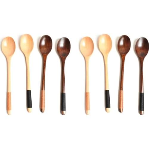 Coffee Spoons with Handle Multifunctional Wooden Spoon Kitchen Seasoning Spoons