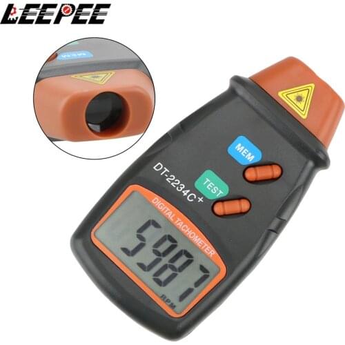 LEEPEE Car Speedometer Tach Laser Tachometer Digital RPM Meter Speed Gauge Handheld Non Contact Laser Photo Tachometer