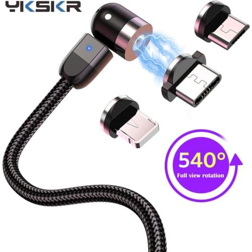 YKSKR 3A Upgrade Magnetic Micro USB Cable For iPhone Samsung Xiaomi Fast Charging USB Type C Cable Cord Magnet Charge USB-C Wire