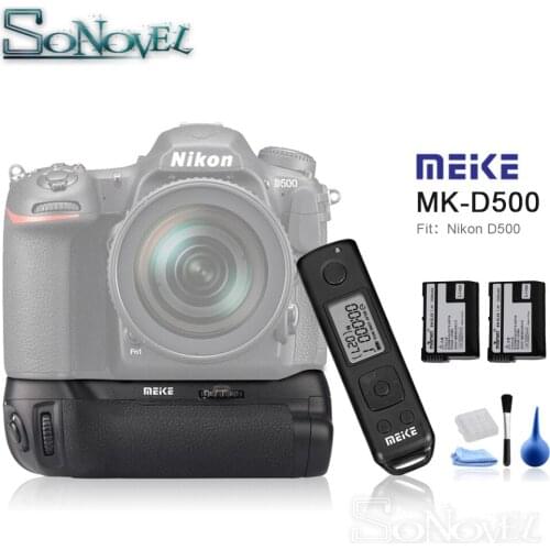 Meike MK-D500 Pro 2.4G Wireless Remote Control Vertical Battery Grip with 2x EN-EL15 Battery for Nikon D500 Camera as MB-D17