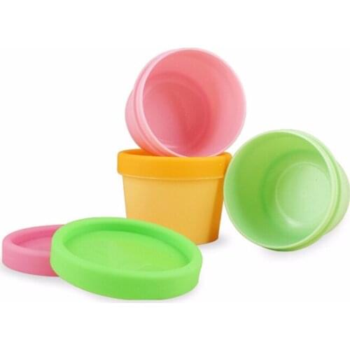 Lovely Candy Color 2pcs 50g Empty Cosmetic Sample Contrainer Jars Refillable Bottle Plastic Jar Pot MK298