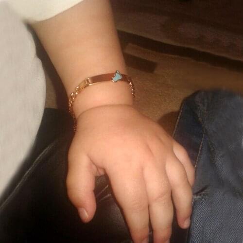 Cute Footprint Gold Child Bracelets Baby Armband Kids Jewelry Christmas Bijoux Pulseras Bebe Brazalete Bracciali Bileklik B1030