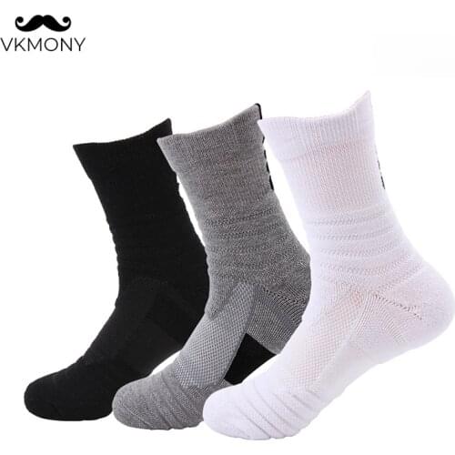 Men sport socks high-cut terry-loop socks basketball socks man athletic socks VKMONY 2005
