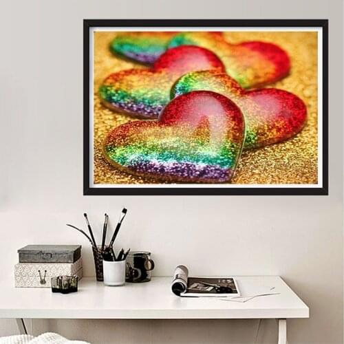 5D DIY diamond painting love cross stitch combination diamond embroidery mosaic gift home decoration