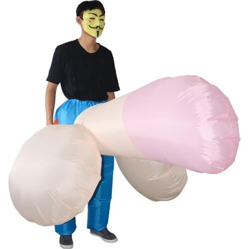 Adult Inflatable Penis Set, Single Size Inflatable Costume Big and Fun Rooster for Halloween and Christmas