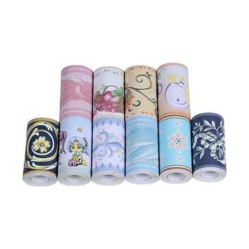 Baseboard wall stickers self-adhesive waterproof pvc living room bedroom skirts love flowers wall stickers waistline w-74