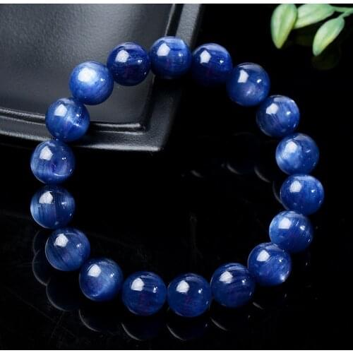 AAA Grade Blue Kyanite Natural Single circle kyanite cats eye effect Bracelet