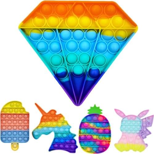 Push PoP Bubble Sensory Toy Autism Needs Squishy Stress Reliever Toys Adult Child Funny Anti-stress PoppIt Fidget Reliver Stress