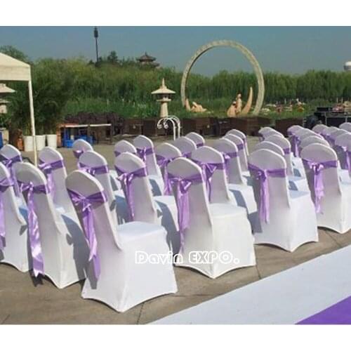 2017 New Colorful Spandex Hotel Chair Cover Wedding Chair Covers White Color covers Wedding Supply Decoration Home Decoration