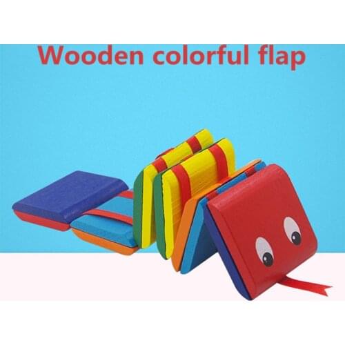 2021 New Flipo Flip Colorful Flap Wooden Ladder Change Visual Illusion Novelty Decompression Childrens Fidget Toy Gift