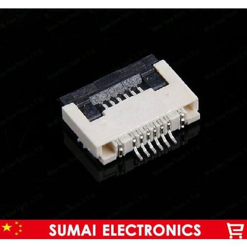 Sample,6Pin FPC FFC connector cable socket 6 pin 0.5mm connector for LCD screen interface ,ROHS,6P flex cable socket