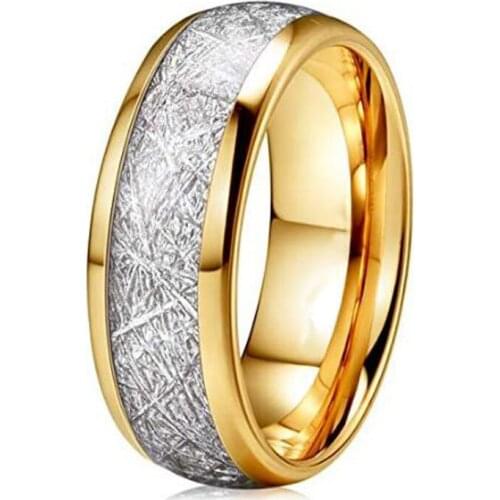 6MM/8MM Tungsten Steel Couple Rings Carbon Fiber Woman Men Ring for Wedding Engagement Anniversary Gift