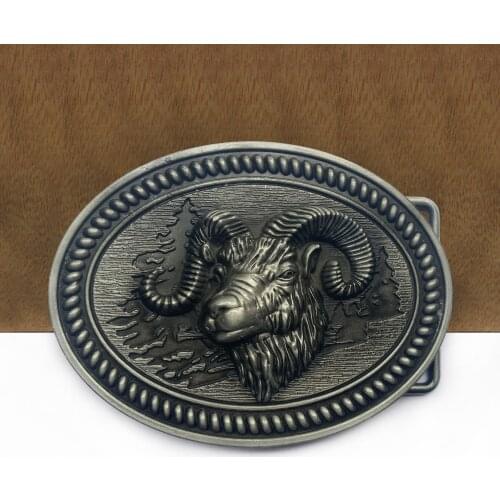 BuckleClub wholesale retro western horse head belt buckle FP-03623 LUXURIOUS cowboy jeans gift belt buckle pewter finish