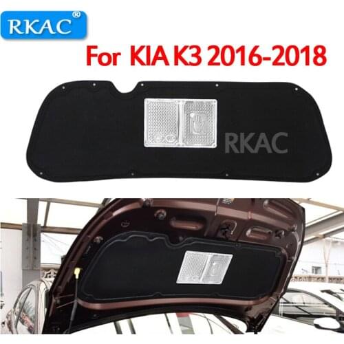 RKAC 1 PCS Car Hood Engine Sound Insulation Pad Cover thermal Heat Insulation Pad Mat For KIA K3 2016-2018 car accessories