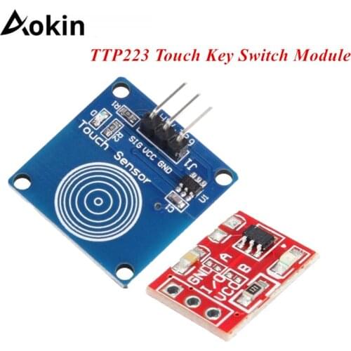 Aokin TTP223 Touch Key Switch Module Touching Button Self-Locking No-Locking Capacitive Switches Single Channel Reconstruction