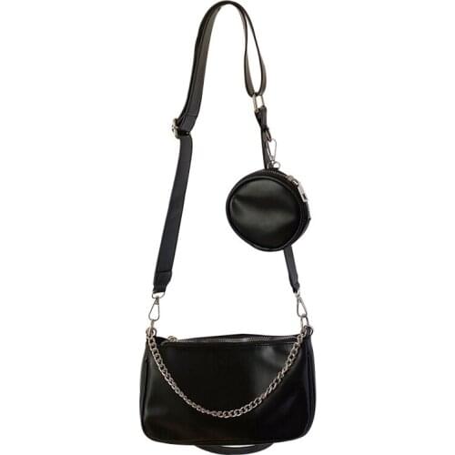 Women PU Shoulder Bag Fashion Female Daily Solid Chain Underarm Bags Ladies Crossbody Bag Tote Bag