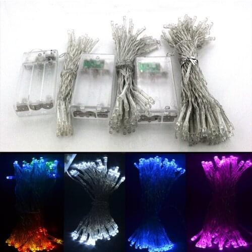 LED Battery Light string 1M/ 2M/5M/10M Christmas string light holiday lights/wedding/ LED decoration lamp series battery