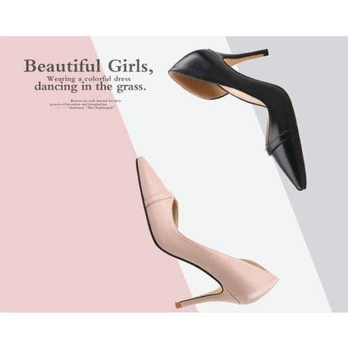 Womens shoes working dress shoes 7cm High heeled womens stiletto pointed toe shallow mouth side empty patent leather shoekz