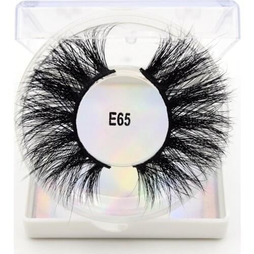 Visofree 5D Mink Eyelashes 25mm Lashes Natural False Eyelashes Lashes Soft Fake Eyelashes Extension Makeup Long Mink Lashes E65