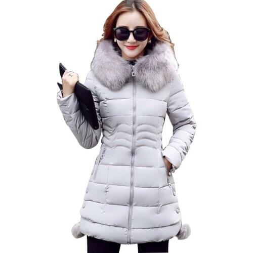 Women Faux Fur Collar Cotton Jacket Coats 2021 Winter Coat Slim Short Female Wadded Jackets Thick Warm Short Ladies Outwear X66