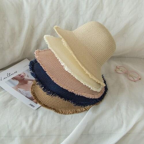 Womens Summer Sun Beach Hat For Girls Female Spring Straw Hat Breathable Floppy Foldable Outdoor Traveling Caps for Ladies
