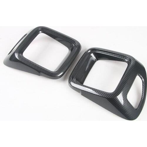 2pcs ABS Exterior Car Tail Light Rear Lamp Trim Decor Cover Ring Styling Sticker For 2015-2016 Jeep Renegade Mouldings