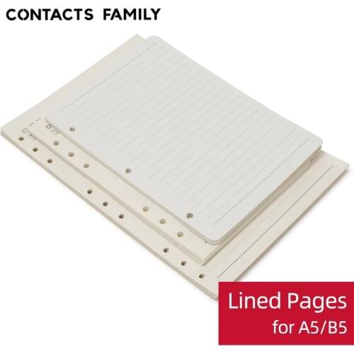 2 Pcs/lot A5 B5 Loose Leaf Notebooks Filler Papers 3 6 9 Holes Planner Filler kraft Papers Multi-functional Inner Pages