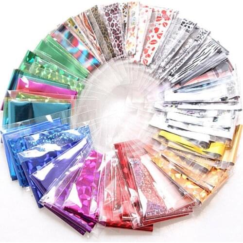 20Pcs Shiny Starry Sky Foil Nail Art Sticker Decal DIY Manicure Tips Decoration