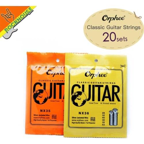20pcs Orphee Classic Guitar String Nylon Polyester Strings Normal Hard Tension Vacuum Packing Free Shipping