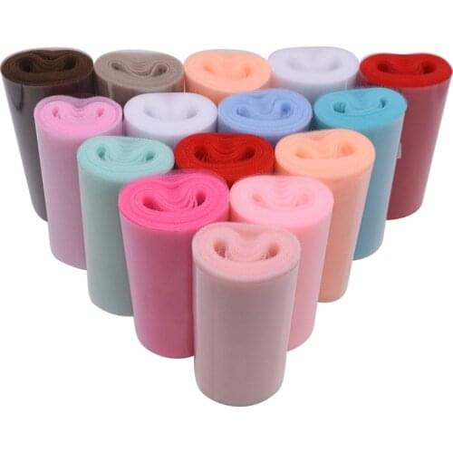 25yard 15cm Tulle Roll Spool White Organza Roll Tulle DIY Craft Baby Girl Tutu Fabric For Wedding Birthday Party Decora Supplies