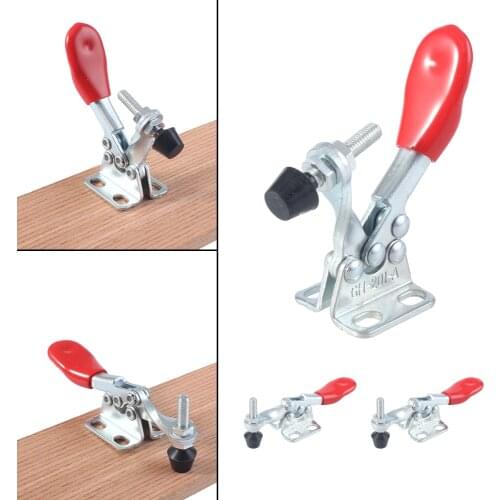 4PCS Mini 60 Lbs Antislip Covered Hand Tool Toggle Clamp Horizontal Clamp 201A Metal Horizontal Quick Release Antislip Hand Tool