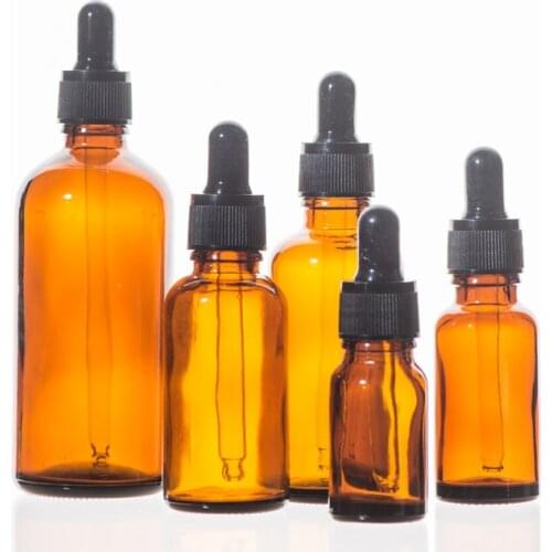 5Pcs / Brown Screw-on Glass Dropper Bottle Drop Bottle Brown Multi Standard Sealed Drop Bottle Essential Oil Bottle