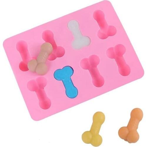 8-Cavity Chocolate Mold DIY Cake Mold Ice Mold Baking Tool Reusable Creative Silicone Mold for Bachelorette Party Night Supplies